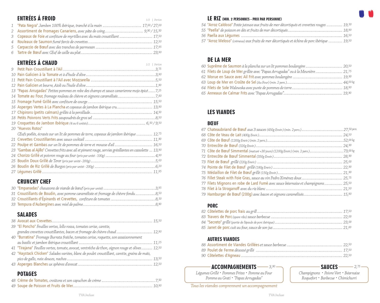 Menu Francés