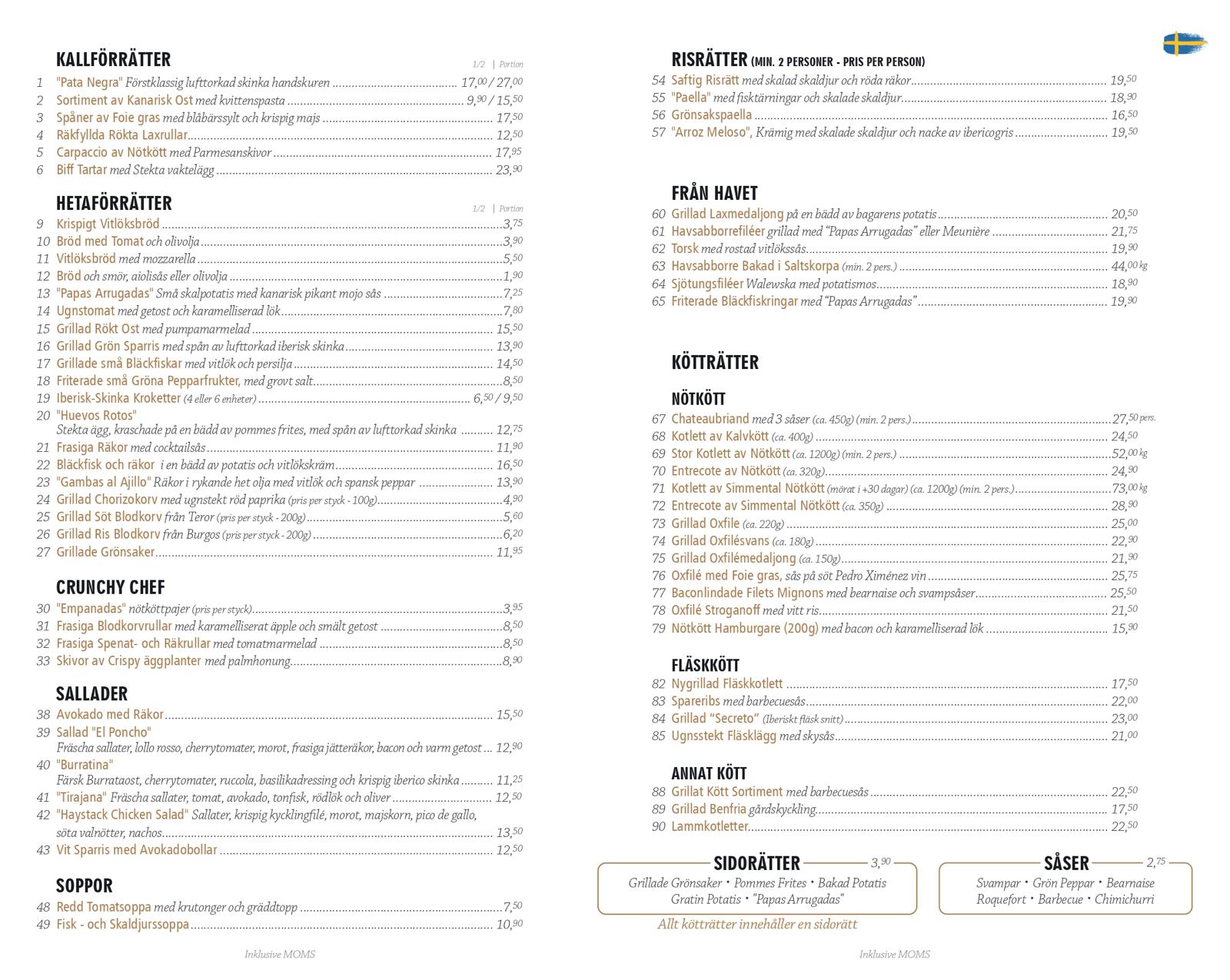 Menu Sueco